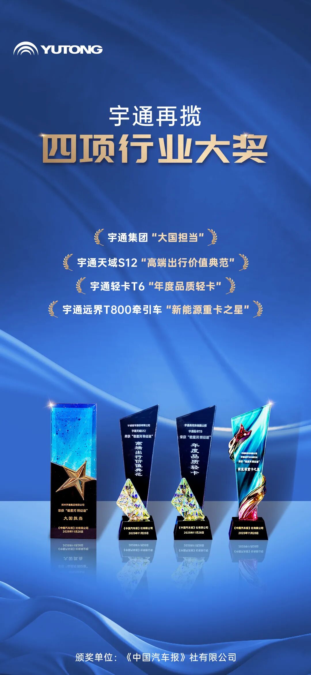 行業獎項+4!宇通集團再獲“大國擔當”稱號 圖片